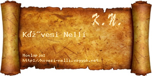 Kövesi Nelli névjegykártya
